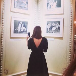 Black &Other stories open back dress, size 36, US 4-6